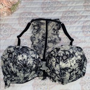 PINK date racer back front close bra